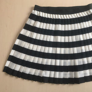 Striped Pleated Skirt